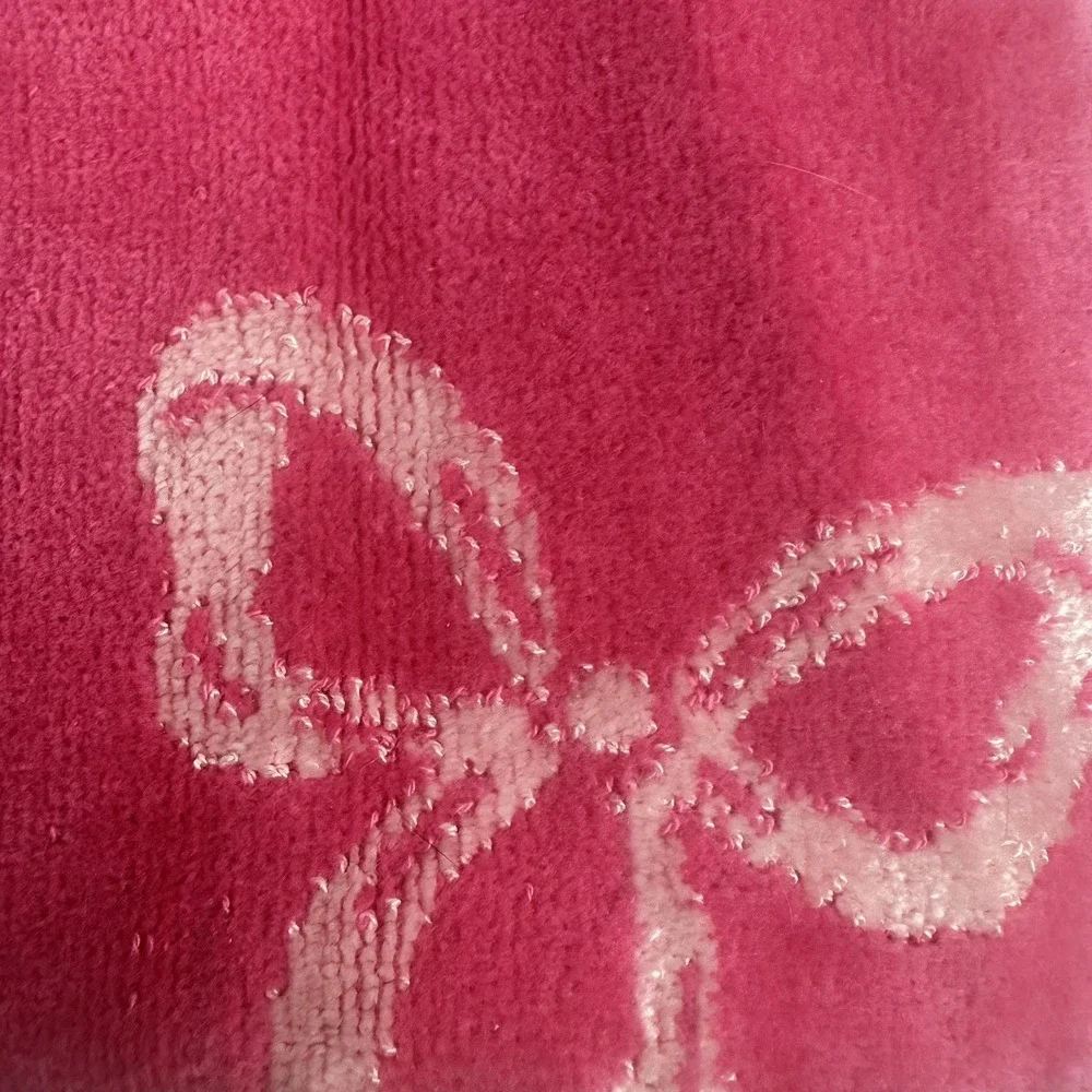 Juicy Couture Pink Bow Heart Hand Towel Love Juicy Bath Towel NWT